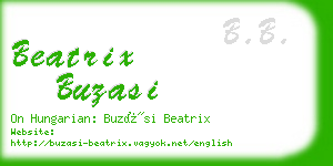 beatrix buzasi business card